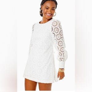NWOT Lilly Pulitzer resort white oversized pinwheel eyelet Aisha romper